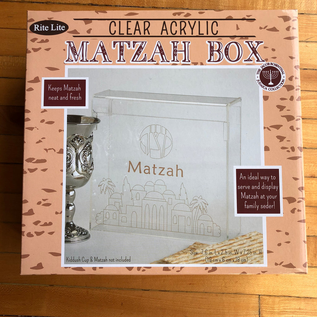 Clear Acrylic Matzah Box
